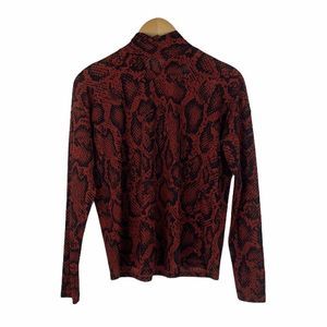 Nine West Women Long Sleeve Snake Print Top